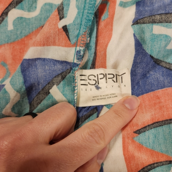 Vtg Retro Espirit Sport Short Sleeve Button Up - Picture 4 of 5